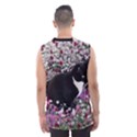 Freckles In Flowers Ii, Black White Tux Cat Men s Basketball Tank Top View2