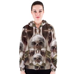Skull Magic Women s Zipper Hoodie by icarusismartdesigns