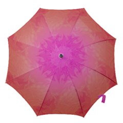 Ombre Pink Orange Hook Handle Umbrellas (small) by BrightVibesDesign