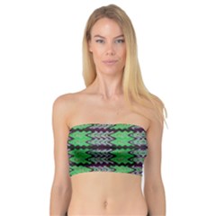 Pattern Tile Green Purple Bandeau Top by BrightVibesDesign