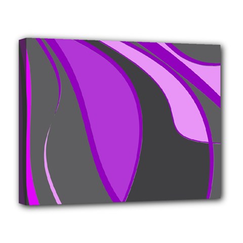 Purple Elegant Lines Canvas 14  X 11  by Valentinaart