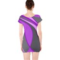 Purple Elegant Lines Short Sleeve Bodycon Dress View2