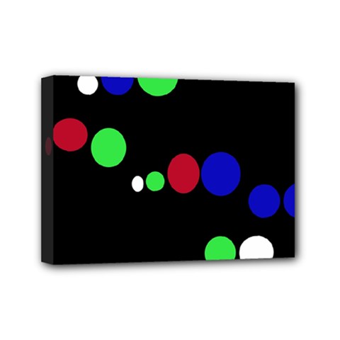 Colorful Dots Mini Canvas 7  X 5  by Valentinaart