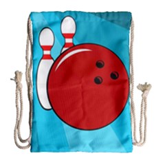 Bowling  Drawstring Bag (large) by Valentinaart