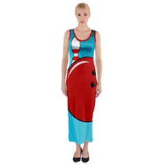 Bowling  Fitted Maxi Dress by Valentinaart