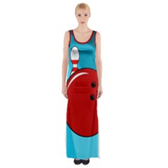 Bowling  Maxi Thigh Split Dress by Valentinaart