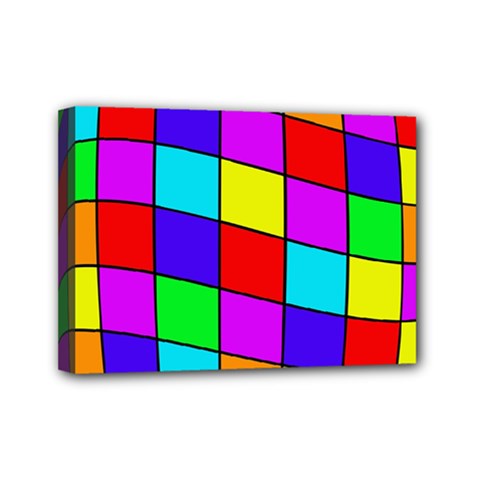 Colorful Cubes Mini Canvas 7  X 5  by Valentinaart