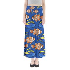 Blue Tang And Clownfish Tropical Ocean  Maxi Skirts by BubbSnugg