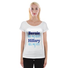 Bernie Has My Heart, Hillary Has My Vote Women s Cap Sleeve Top by blueamerica