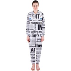 Hillary 2016 Historic Headlines Hooded Jumpsuit (ladies)  by blueamerica