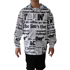 Hillary 2016 Historic Headlines Hooded Wind Breaker (kids) by blueamerica