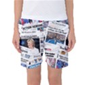 Hillary 2016 Historic Newspaper Collage Women s Basketball Shorts View1