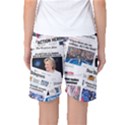 Hillary 2016 Historic Newspaper Collage Women s Basketball Shorts View2