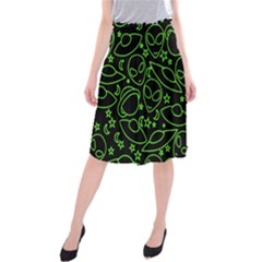 Alien Invasion  Midi Beach Skirt by BubbSnugg