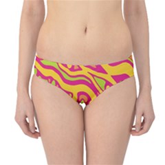 Orange Hot Abstract Art Hipster Bikini Bottoms by Valentinaart