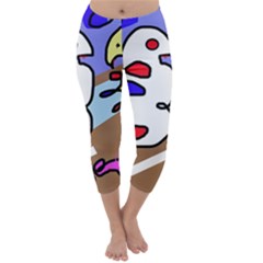 Abstract Comic Capri Winter Leggings  by Valentinaart