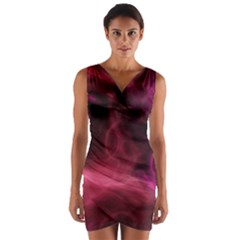 Pink Red Texture                               Wrap Front Bodycon Dress by LalyLauraFLM