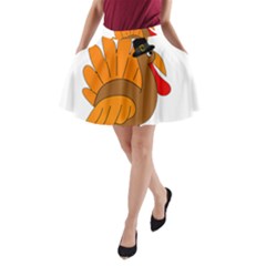 Thanksgiving Turkey - Transparent A-line Pocket Skirt by Valentinaart