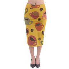 Coffee Lover Midi Pencil Skirt by BubbSnugg