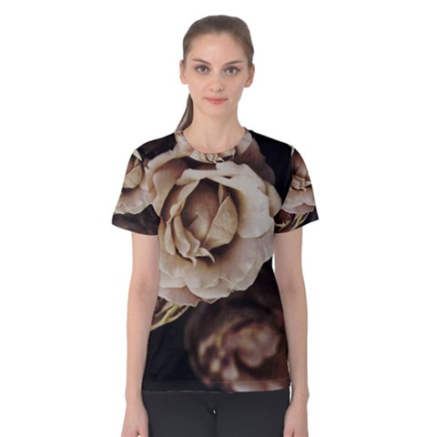 Roses Flowers Women s Cotton Tee by vanessagf