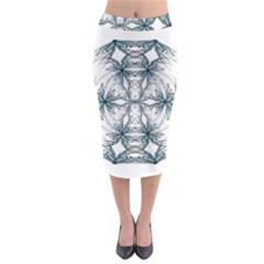 Mandala Blue And White Midi Pencil Skirt by vanessagf