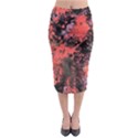 Pink And Black Abstract Splatter Paint Pattern Midi Pencil Skirt View1