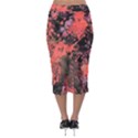 Pink And Black Abstract Splatter Paint Pattern Midi Pencil Skirt View2