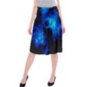 Blue Universe Fractal Pattern Midi Beach Skirt View1