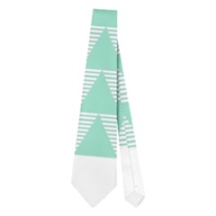 Mint Color Triangle Pattern Neckties (two Side)  by picsaspassion