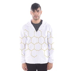 Honeycomb Pattern Graphic Design Hooded Wind Breaker (men) by picsaspassion