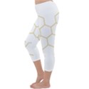 Honeycomb pattern graphic design Capri Winter Leggings  View2
