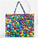 Funny Colorful Red Yellow Green Blue Kids Play Balls Zipper Large Tote Bag View1