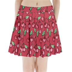 Cherry Cherries For Spring Pleated Mini Skirt by BubbSnugg