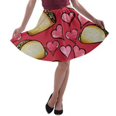 Taco Tuesday Lover Tacos A-line Skater Skirt by BubbSnugg