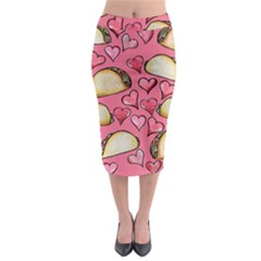 Taco Tuesday Lover Tacos Midi Pencil Skirt by BubbSnugg