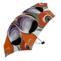 Abstract Orb in Orange, Purple, Green, and Black Mini Folding Umbrellas View2