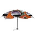 Abstract Orb in Orange, Purple, Green, and Black Mini Folding Umbrellas View3