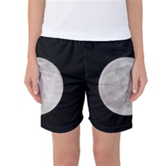 Full Moon At Night Women s Basketball Shorts by picsaspassion