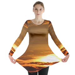 Summer Sunset Long Sleeve Tunic  by picsaspassion