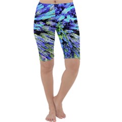 Colorful Floral Art Cropped Leggings  by yoursparklingshop