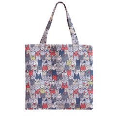 Cats Family  Zipper Grocery Tote Bag by kostolom3000shop