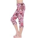 Artistic Valentine Hearts Capri Leggings  View3