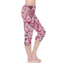 Artistic Valentine Hearts Capri Leggings  View4