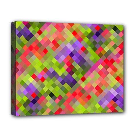 Colorful Mosaic Deluxe Canvas 20  X 16   by DanaeStudio