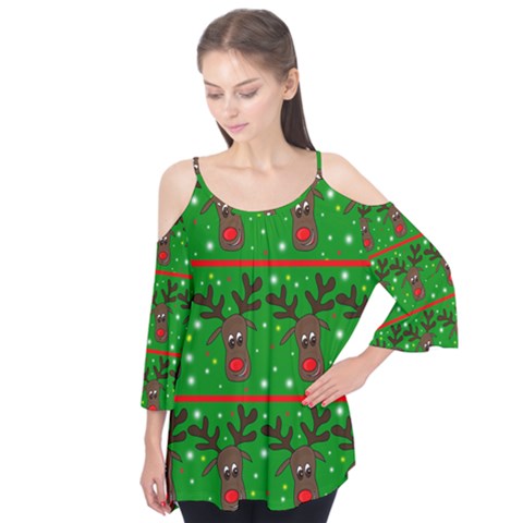 Reindeer Pattern Flutter Tees by Valentinaart