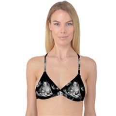Nativity Scene Birth Of Jesus With Virgin Mary And Angels Black And White Litograph Reversible Tri Bikini Top by yoursparklingshop