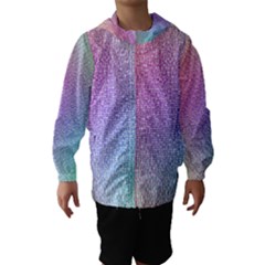 Rainbow Colorful Grid Hooded Wind Breaker (kids) by designworld65