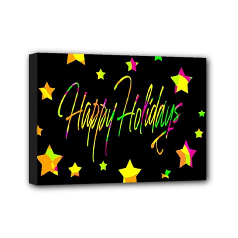 Happy Holidays 4 Mini Canvas 7  X 5  by Valentinaart