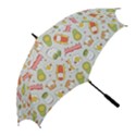 Funny Cat Food Succulent Pattern  Golf Umbrellas View2