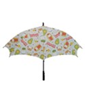 Funny Cat Food Succulent Pattern  Golf Umbrellas View3